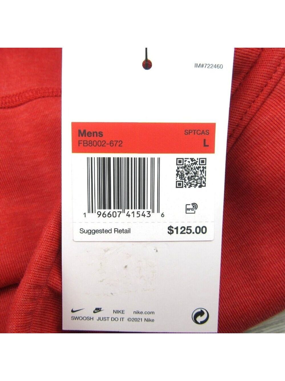 Nike Sportswear Tech Fleece Jogger Pants Mens Size Large Red NEW - Picture 11 of 14